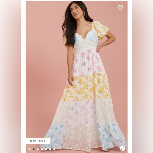 Darcey Patchwork maxi dress Altard State size medium. Worn once. - Picture 2 of 5